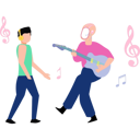 پیش‌نمایش فایل robot-and-man-is-dancing-on-guitar-10589451 از پک ربات