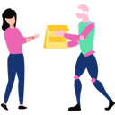 پیش‌نمایش فایل robot-is-delivering-the-parcel-to-the-girl-10589457 از پک ربات