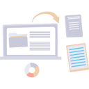 پیش‌نمایش فایل data-in-the-folder-on-the-laptop-is-being-converted-to-documents-10495172 از پک تبدیل فایل