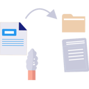 پیش‌نمایش فایل document-files-are-being-moved-to-a-folder-10495130 از پک تبدیل فایل
