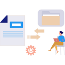 پیش‌نمایش فایل female-is-converting-document-data-into-folder-10495084 از پک تبدیل فایل