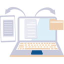 پیش‌نمایش فایل file-in-the-laptop-is-converted-to-doc-file-and-folder-10495150 از پک تبدیل فایل