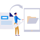 پیش‌نمایش فایل girl-is-converting-document-into-folder-10495145 از پک تبدیل فایل