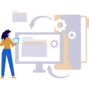 پیش‌نمایش فایل girl-is-looking-at-data-sharing-from-mobile-to-laptop-10495094 از پک تبدیل فایل