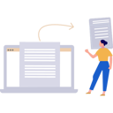 پیش‌نمایش فایل girl-is-pointing-to-convert-document-file-to-text-10495090 از پک تبدیل فایل