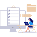 پیش‌نمایش فایل girl-is-working-on-laptop-10495151 از پک تبدیل فایل