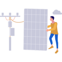 پیش‌نمایش فایل boy-is-connecting-solar-panel-plate-near-an-electricity-tower-10582282 از پک خدمات پنل خورشیدی