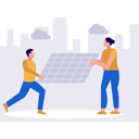 پیش‌نمایش فایل couple-is-carrying-solar-plates-10582273 از پک خدمات پنل خورشیدی