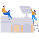 پیش‌نمایش فایل couple-is-working-on-roof-with-solar-energy-10582304 از پک خدمات پنل خورشیدی