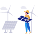 پیش‌نمایش فایل female-technician-is-installing-solar-plate-10582259 از پک خدمات پنل خورشیدی