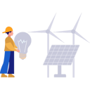 پیش‌نمایش فایل girl-is-holding-idea-bulb-and-using-solar-panel-energy-10582287 از پک خدمات پنل خورشیدی