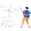 پیش‌نمایش فایل girl-is-showing-windmill-near-panel-plate-10582274 از پک خدمات پنل خورشیدی