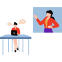 پیش‌نمایش فایل business-lady-is-attending-online-meeting-10589578 از پک شغل دورکاری