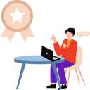 پیش‌نمایش فایل businessman-is-giving-star-review-10589564 از پک شغل دورکاری