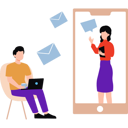 پیش‌نمایش فایل businessman-is-sending-marketing-mails-10589538 از پک شغل دورکاری