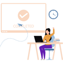 پیش‌نمایش فایل freelancer-have-completed-her-work-successfully-10589558 از پک شغل دورکاری