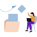پیش‌نمایش فایل lady-is-sending-marketing-mails-10589552 از پک شغل دورکاری