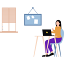 پیش‌نمایش فایل lady-is-working-from-home-10589536 از پک شغل دورکاری