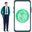 پیش‌نمایش فایل boy-checking-biometric-fingerprint-on-mobile-10632709 از پک بیومتریک و اثرانگشت