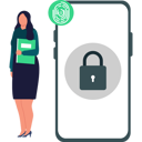 پیش‌نمایش فایل female-standing-beside-phone-with-padlock-10632710 از پک بیومتریک و اثرانگشت