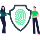 پیش‌نمایش فایل girl-and-boy-talking-about-biometric-thumbprint-10632739 از پک بیومتریک و اثرانگشت