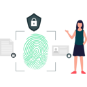 پیش‌نمایش فایل girl-explaining-the-process-of-fingerprint-scanner-10632722 از پک بیومتریک و اثرانگشت