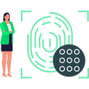 پیش‌نمایش فایل girl-looking-at-fingerprint-password-10632708 از پک بیومتریک و اثرانگشت