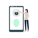 پیش‌نمایش فایل girl-pointing-to-fingerprint-lock-on-mobile-10632726 از پک بیومتریک و اثرانگشت