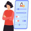 پیش‌نمایش فایل business-lady-is-changing-mobile-settings-10608527 از پک پروفایل