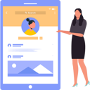 پیش‌نمایش فایل business-lady-is-showing-employees-profile-10608511 از پک پروفایل