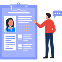 پیش‌نمایش فایل businessman-is-viewing-at-employees-resume-10608529 از پک پروفایل