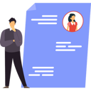پیش‌نمایش فایل businessman-is-viewing-employees-cv-10608562 از پک پروفایل