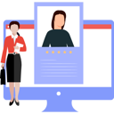 پیش‌نمایش فایل lady-is-giving-5-star-to-employee-10608518 از پک پروفایل