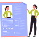 پیش‌نمایش فایل lady-is-showing-her-resume-10608567 از پک پروفایل