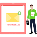 پیش‌نمایش فایل boy-is-showing-new-message-notification-10632786 از پک اعلان