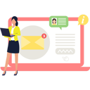 پیش‌نمایش فایل employee-is-sending-mails-to-her-clients-10632782 از پک اعلان