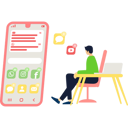 پیش‌نمایش فایل employee-receives-many-notifications-from-social-media-applications-10632772 از پک اعلان