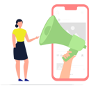پیش‌نمایش فایل girl-is-doing-online-advertising-10632775 از پک اعلان
