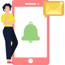 پیش‌نمایش فایل girl-is-getting-notification-for-unread-message-10632765 از پک اعلان