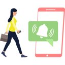 پیش‌نمایش فایل girl-is-looking-at-notification-bell-10632770 از پک اعلان