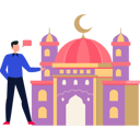 پیش‌نمایش فایل boy-showing-islamic-place-10676871 از پک مساجد