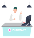 پیش‌نمایش فایل boy-standing-at-reception-desk-in-pharmacy-10633000 از پک داروخانه