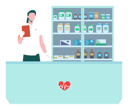 پیش‌نمایش فایل boy-standing-at-reception-desk-in-pharmacy-10633016 از پک داروخانه