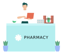 پیش‌نمایش فایل boy-working-on-laptop-in-the-pharmacy-10633001 از پک داروخانه