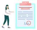 پیش‌نمایش فایل girl-pointing-at-clipboard-on-contract-paper-10633036 از پک داروخانه
