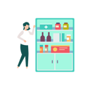 پیش‌نمایش فایل girl-points-at-medicine-in-cabinet-10633032 از پک داروخانه
