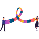 پیش‌نمایش فایل boy-and-girl-are-holding-jigsaw-puzzle-ribbon-10608190 از پک روز جهانی آگاهی از اوتیسم