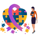 پیش‌نمایش فایل girl-is-looking-at-the-autism-ribbon-puzzle-10608162 از پک روز جهانی آگاهی از اوتیسم