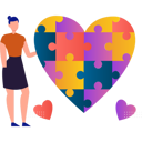 پیش‌نمایش فایل girl-is-solving-heart-shaped-puzzle-10608141 از پک روز جهانی آگاهی از اوتیسم