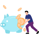 پیش‌نمایش فایل businessman-is-saving-money-in-his-piggy-bank-10595884 از پک اقتصاد